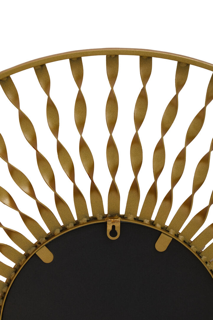 Solara Sunburst Gold Wall Mirror