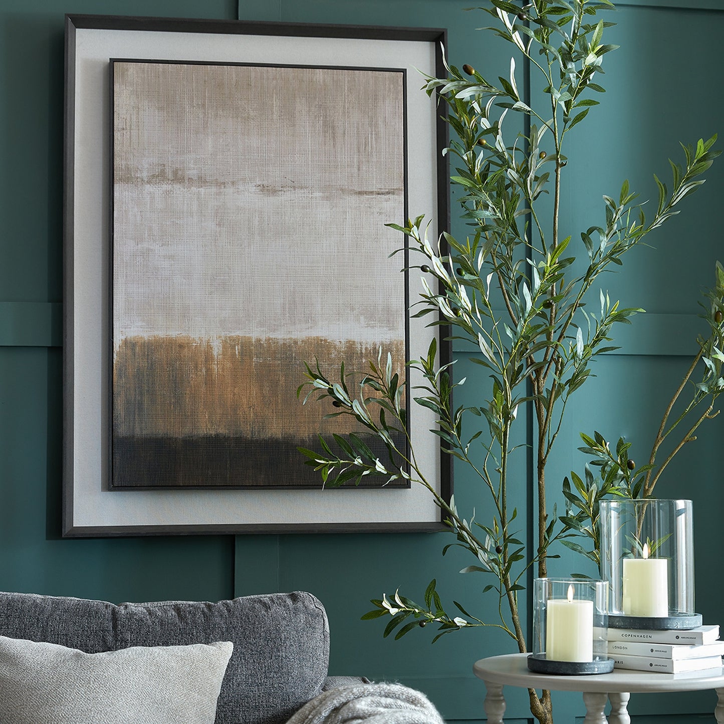 Moderno Painting On Linen Mounted In Frame - Extra Large