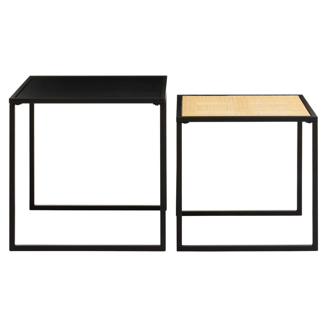 Isola Rattan And Metal Nest Of Two Tables