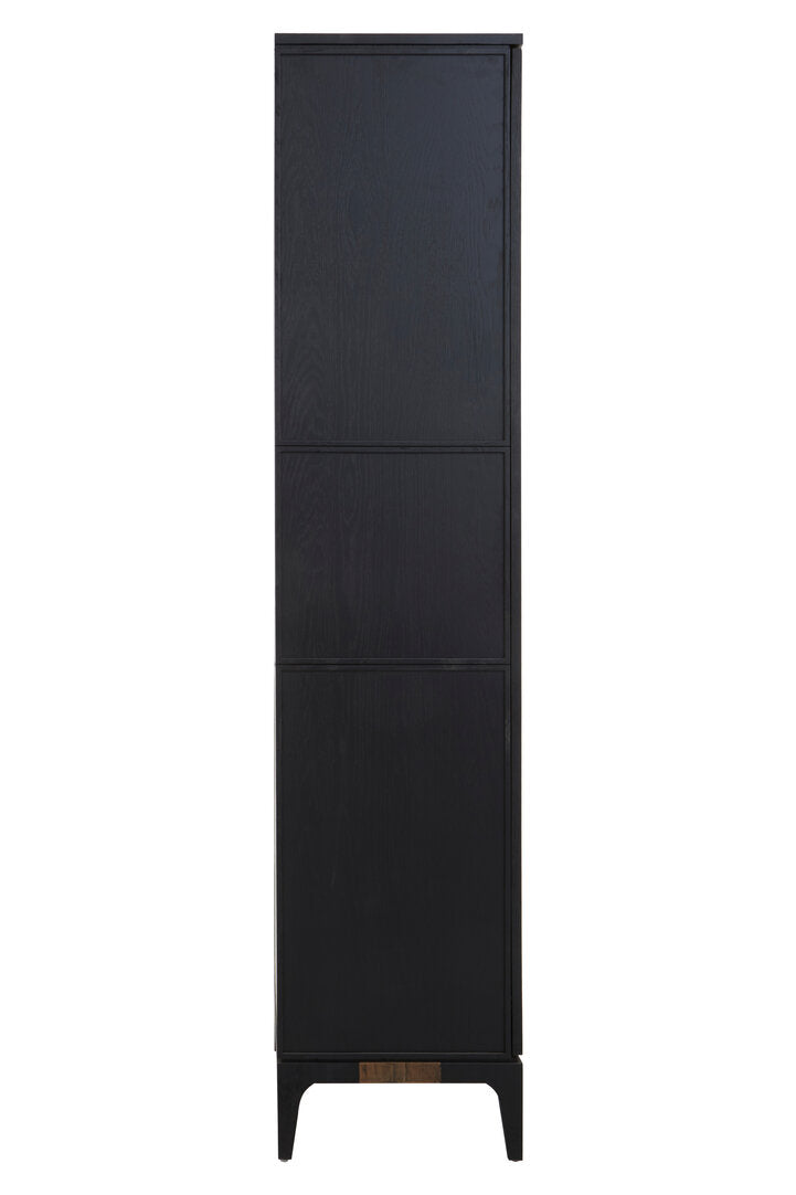 Taron 2 Tone Oak Wood Tall Cabinet