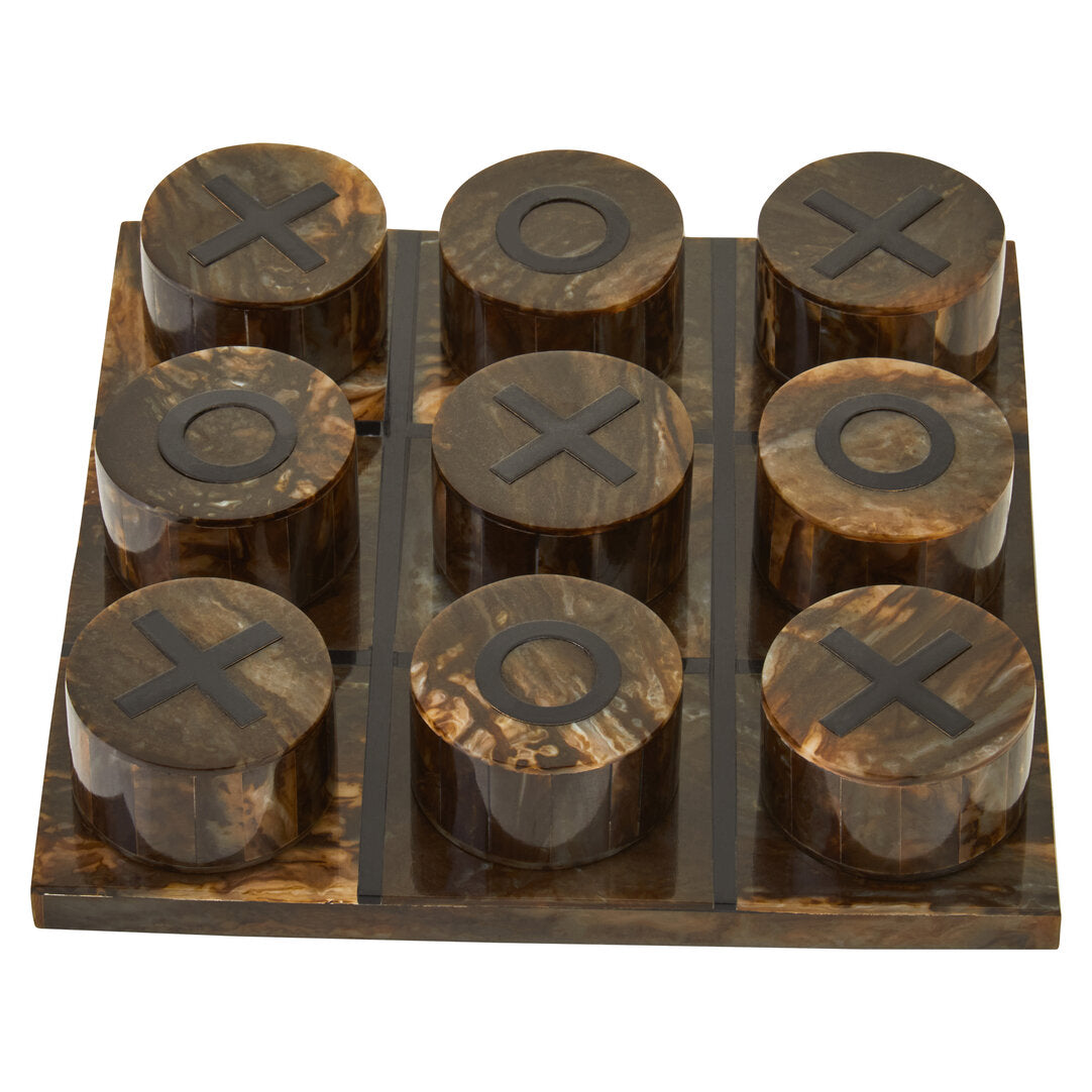 Montague Games Brown and Black Finish Noughts And Crosses