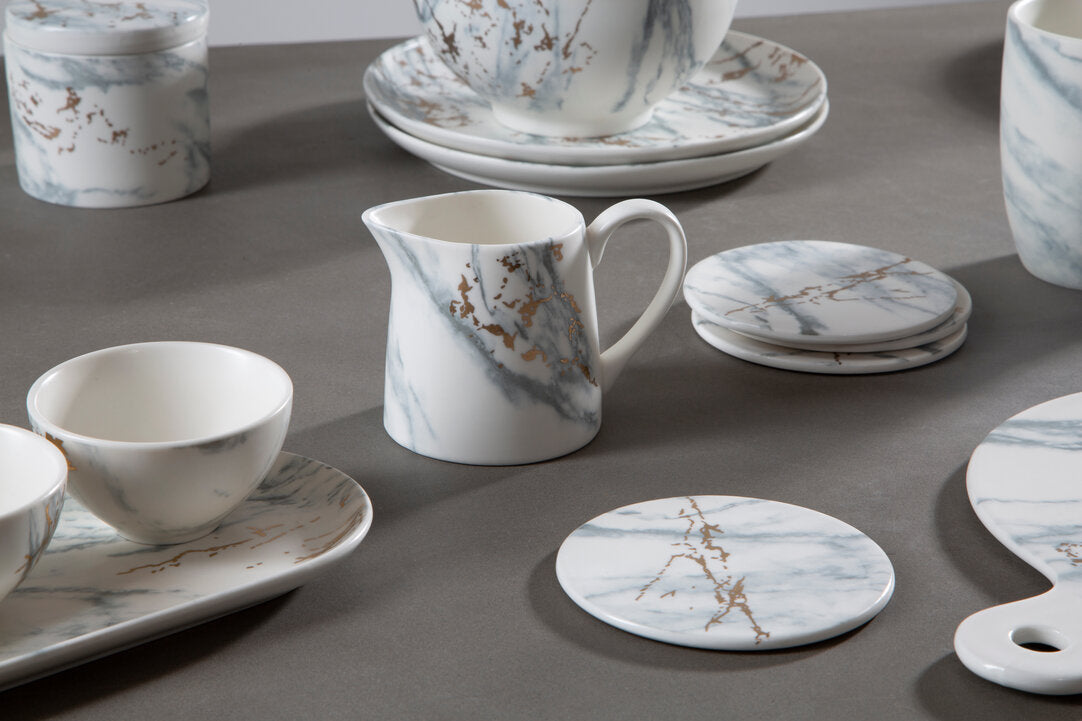 Marble Luxe Sugar Pot And Creamer