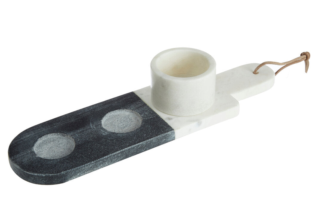 Bulgari Marble Condiment Bowls and Board Set