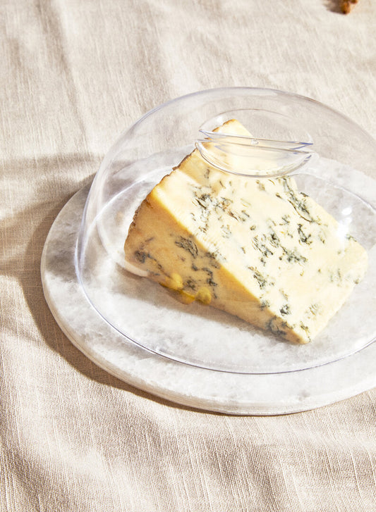 Kindia Round Marble Cheese Board with Dome Lid