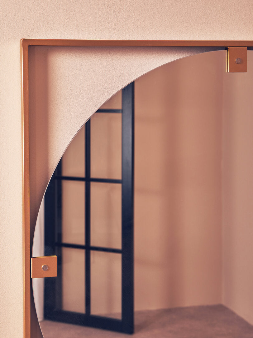 Matera Gold Square Wall Mirror