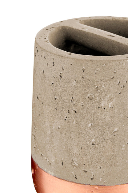 Caspian Copper & Concrete Toothbrush Holder