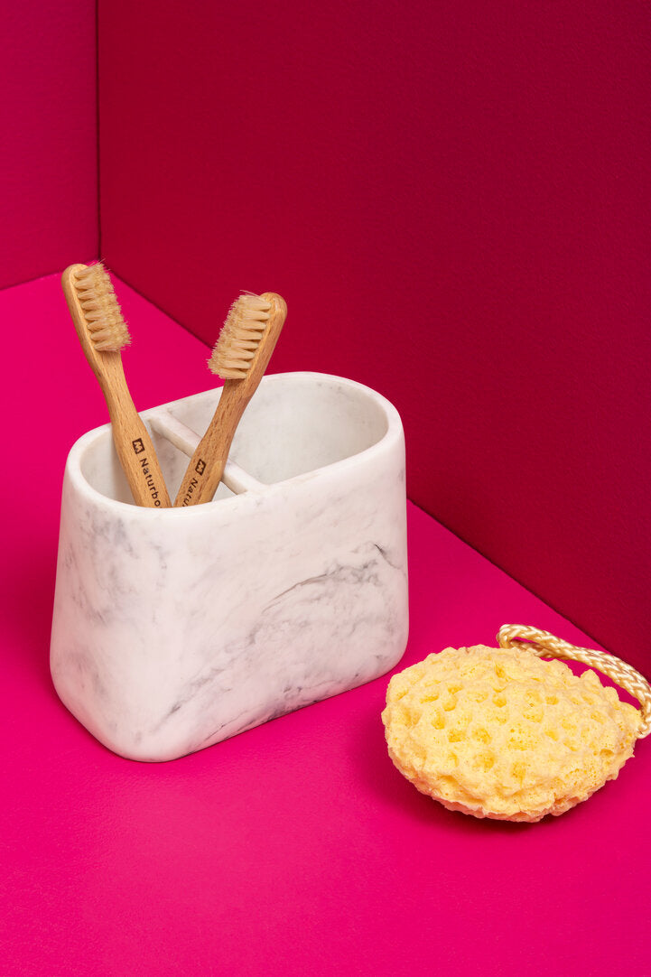 Elora Marble Effect Toothbrush Holder