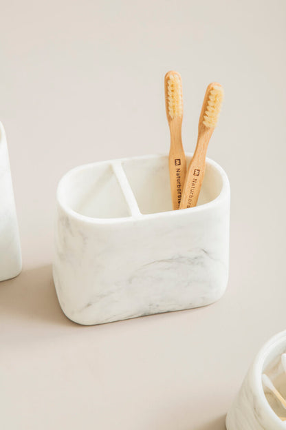 Elora Marble Effect Toothbrush Holder
