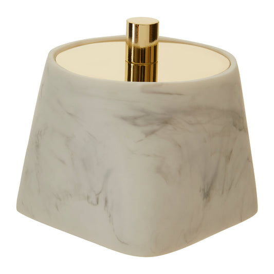 Elora Marble Effect Cotton Jar