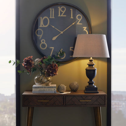 Black & Brass  Large Clock
