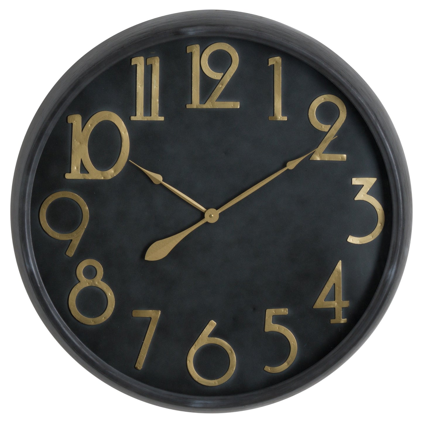 Black & Brass  Large Clock