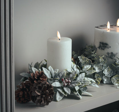 White Ceramic Pot Lamp With Linen Shade