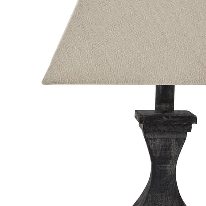 Elara Fluted Wooden Table Lamp