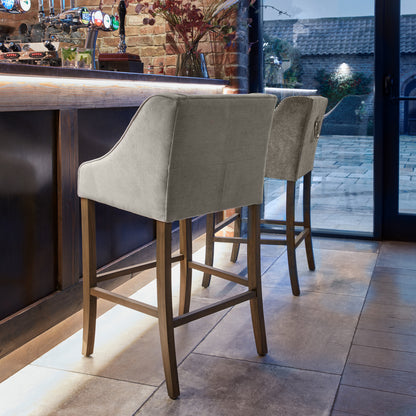 Tweed Grey Bar Stool