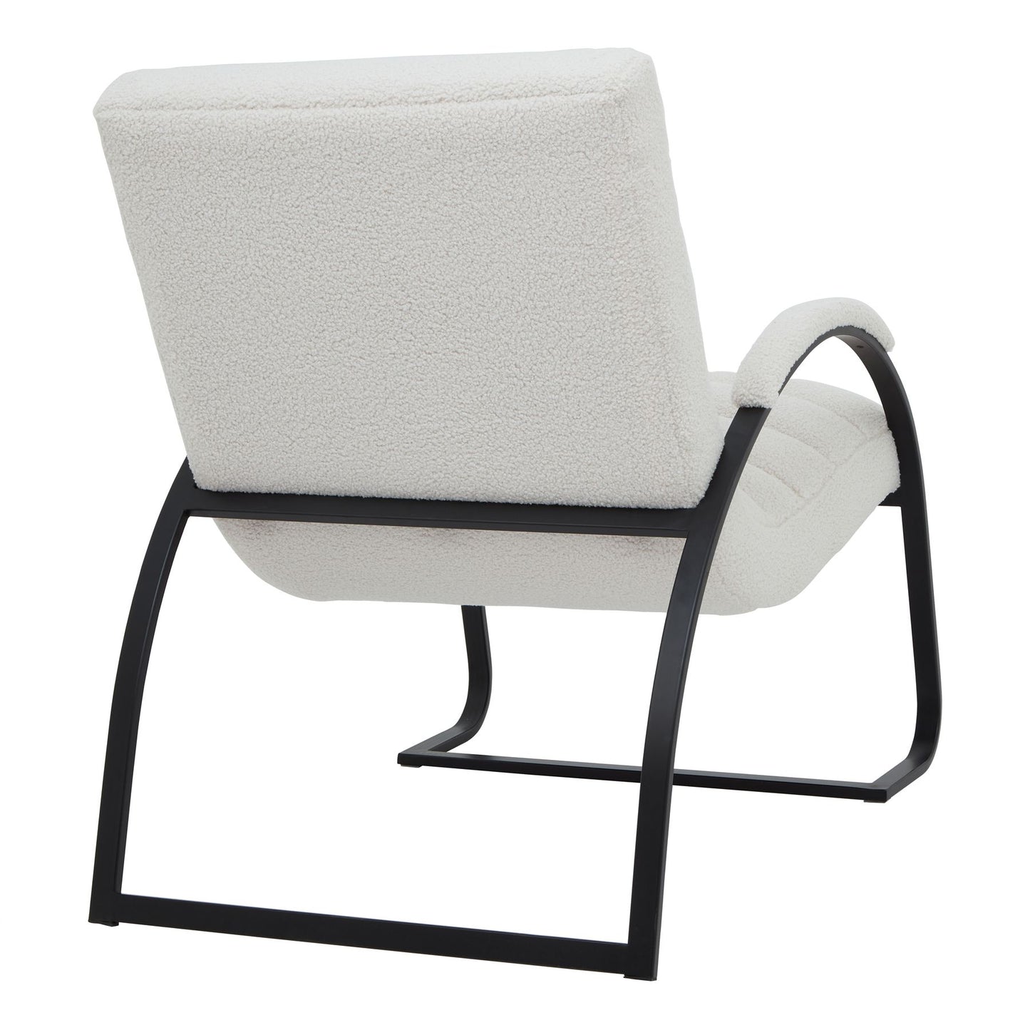Cream Boucle Ribbed Ark Chair