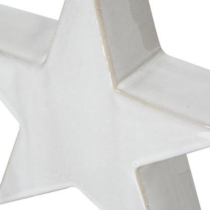 White Ceramic Pot Lamp With Linen Shade
