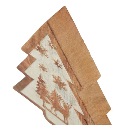 Woodland Luxe Snow Scene Tree Decoration