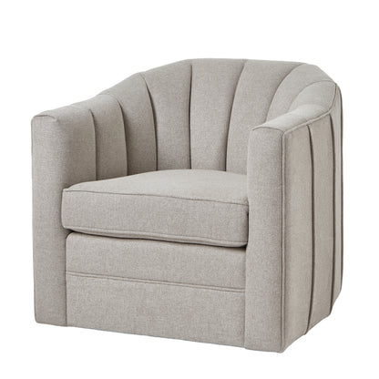 Marlow Swivel Chair In Oatmeal Twill