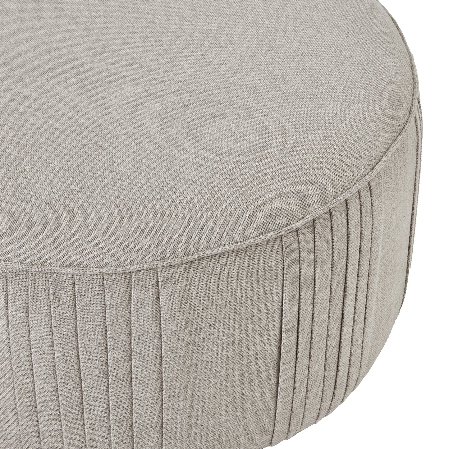 Marlow Swivel Ottoman in Oatmeal Twill