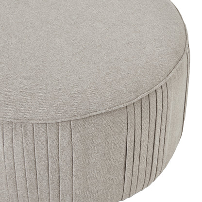 Marlow Swivel Ottoman in Oatmeal Twill