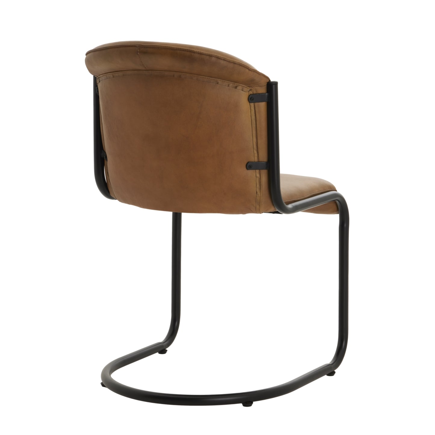 Lennox Leather Curved Dining Chair