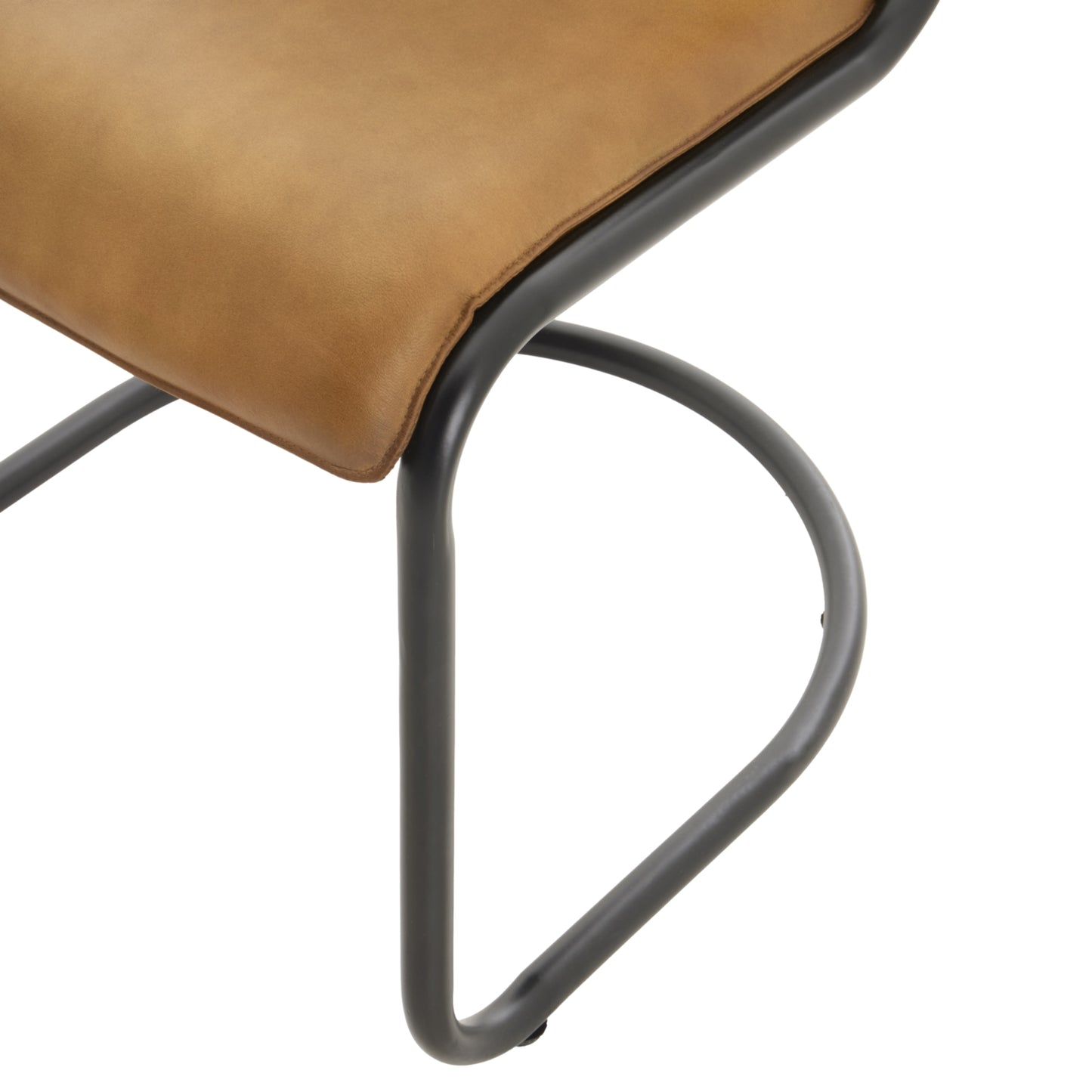 Lennox Leather Curved Dining Chair
