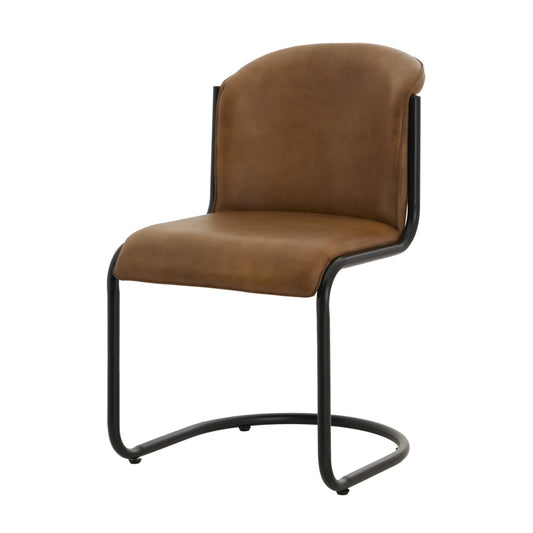 Lennox Leather Curved Dining Chair