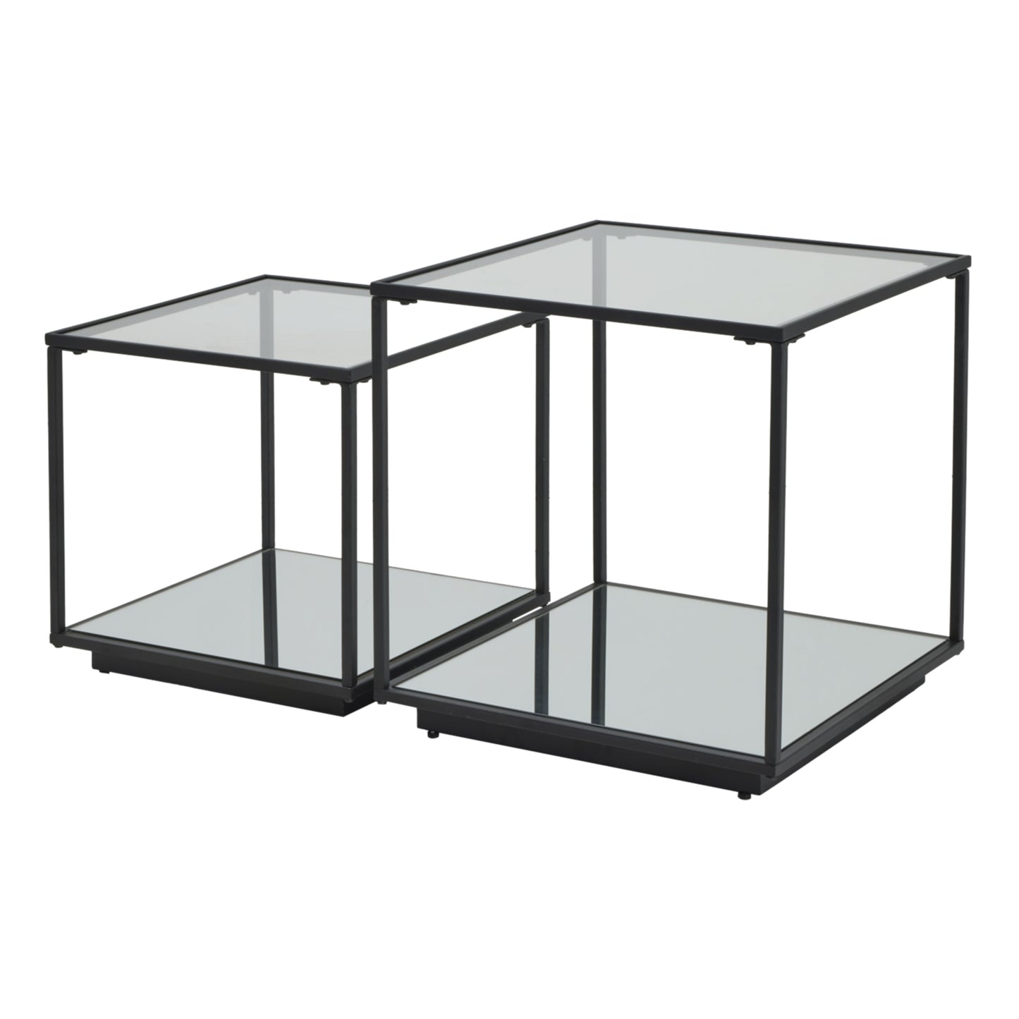 Brenton Black Metal Side Tables – Set of Two