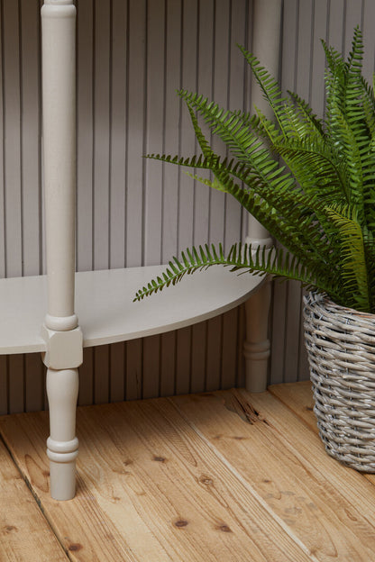 Heritage Half Moon Vintage Grey Console Table