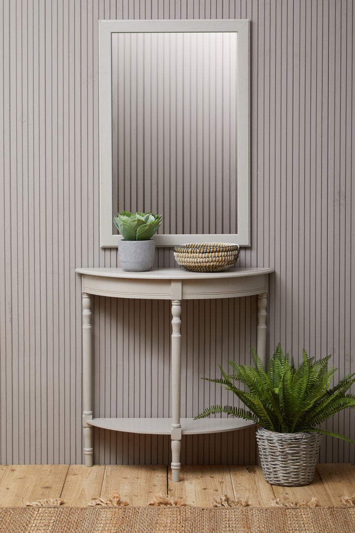 Heritage Half Moon Vintage Grey Console Table