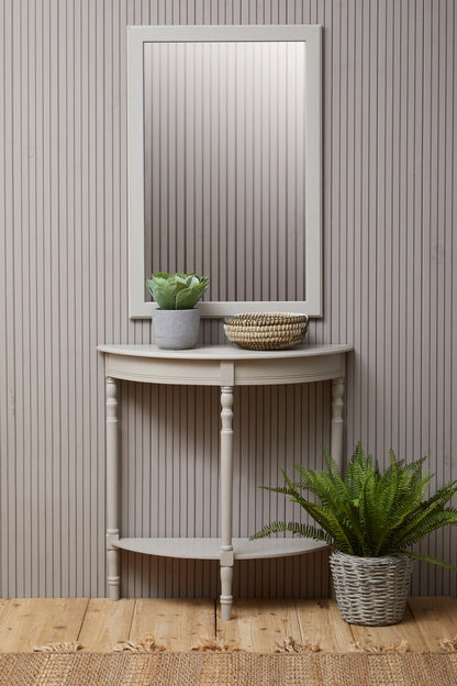 Heritage Half Moon Vintage Grey Console Table