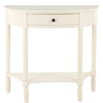 Heritage One Drawer Antique White Console Table