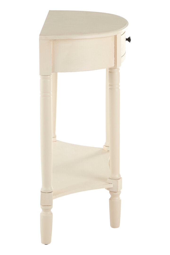 Heritage One Drawer Antique White Console Table