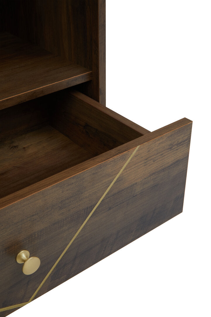 Flori 3 Tier Shelving Unit with Drawer