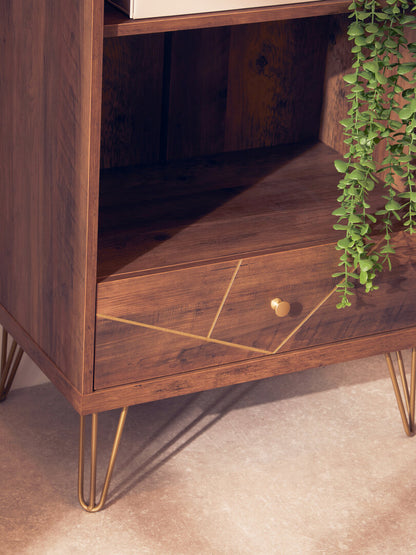 Flori 3 Tier Shelving Unit with Drawer