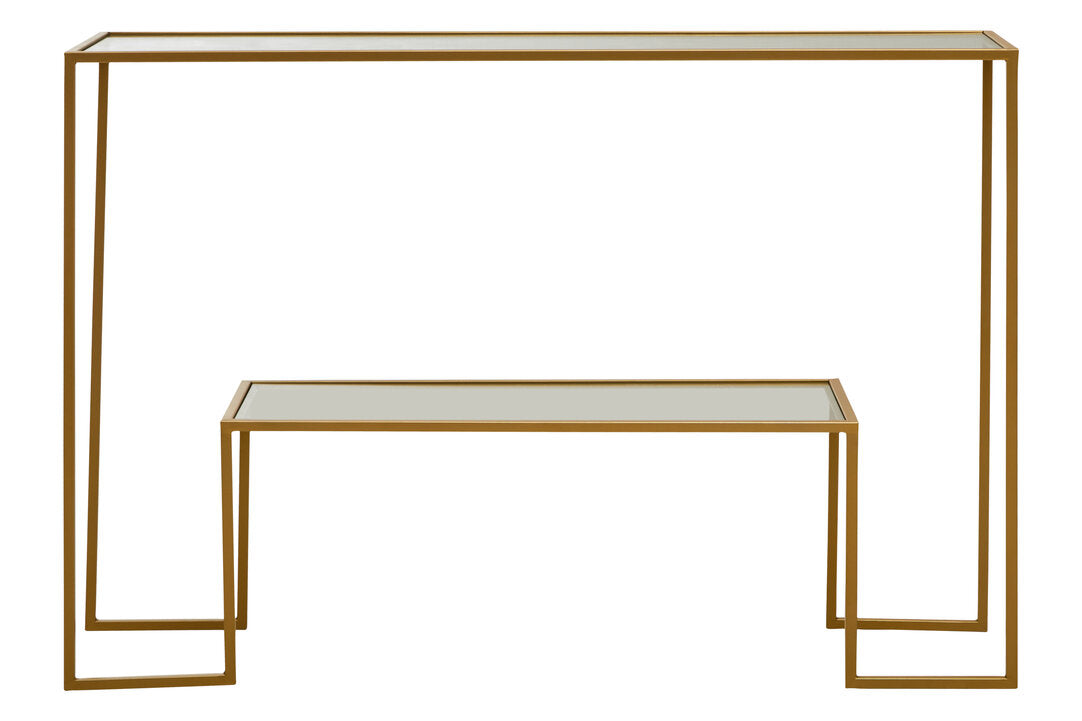 Avento Gold Finish Console Table