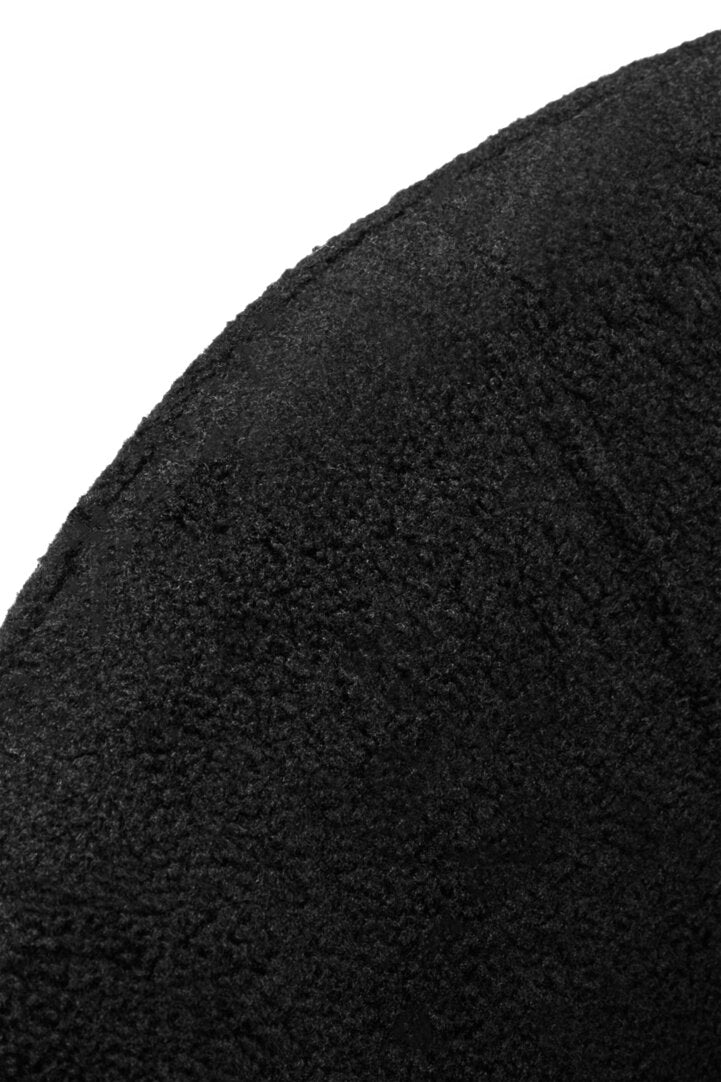 Montreal Black Boucle Effect Curved Lounge Chair With Swivel Base