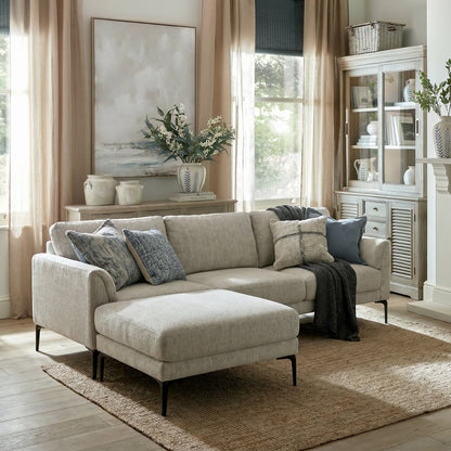 Zander Three Seater Sofa With Footstool
