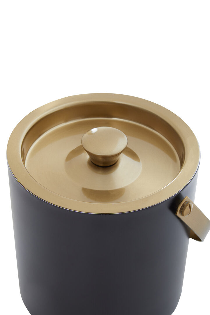 Mixology Black And Gold Finish Ice Bucket