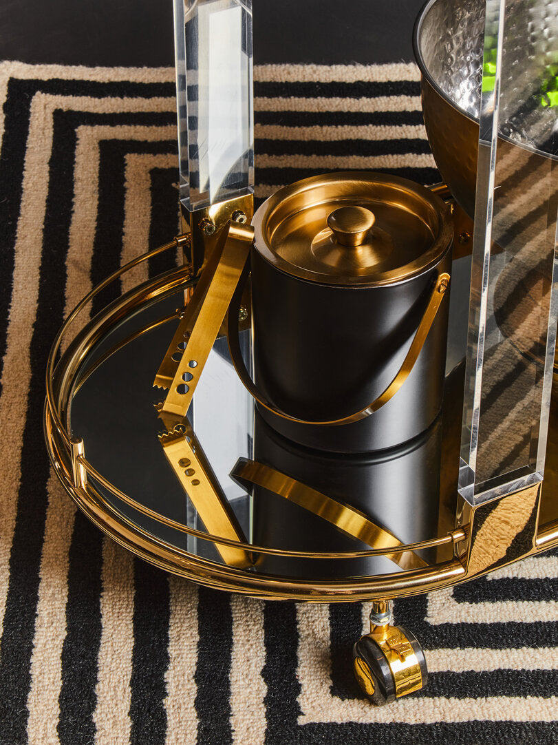 Mixology Black And Gold Finish Ice Bucket