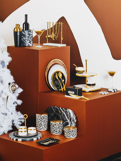 Mixology Gold Finish And Black Cocktail Shaker