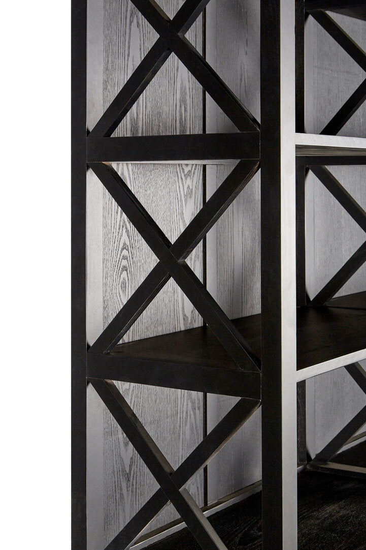 Lyon Black Birchwood Large Cabinet