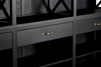 Lyon Black Birchwood Large Cabinet