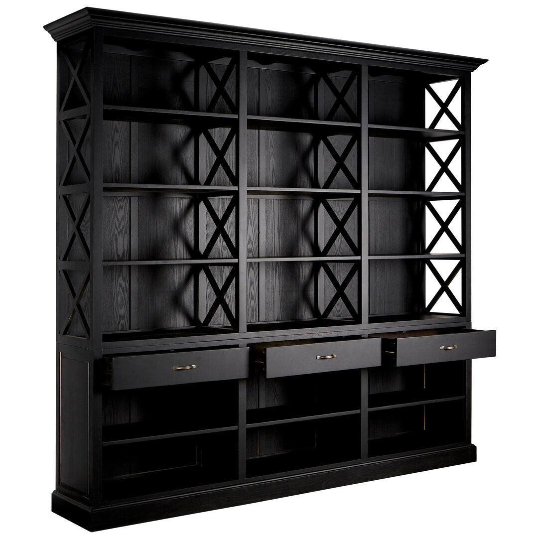 Lyon Black Birchwood Large Cabinet