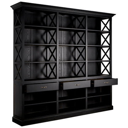 Lyon Black Birchwood Large Cabinet