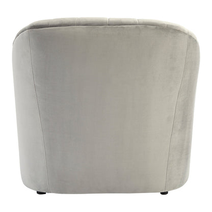 Opel Grey Velvet Armchair