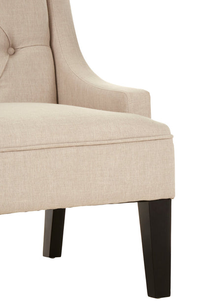 Doucet High Back Natural Linen Bench