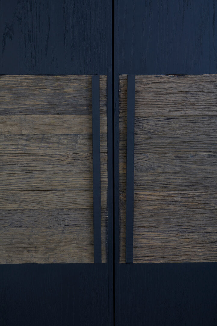 Salvar 2 Tone Oak Wood Tall Cabinet