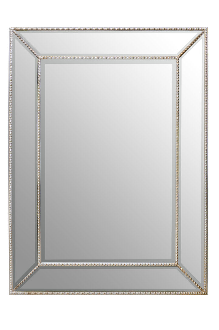 Elara Silver Finish Rectangular Wall Mirror