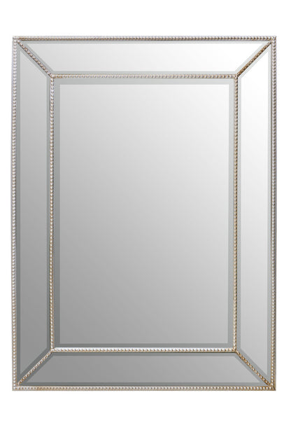 Elara Silver Finish Rectangular Wall Mirror